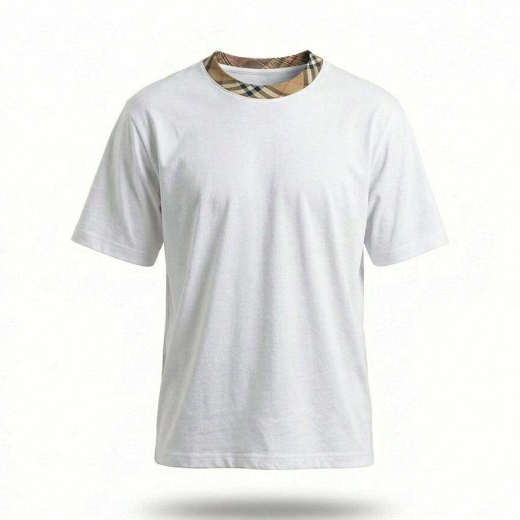 Burberry Ryan Relaxed Fit Check Crewneck Tee